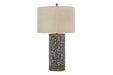 Dayo Gray/Gold Finish Table Lamp - Gate FurnitureTable Lamp