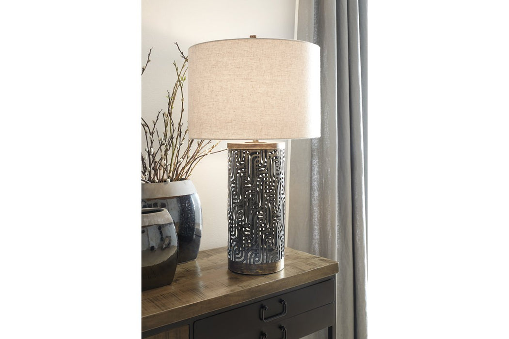 Dayo Gray/Gold Finish Table Lamp - Gate FurnitureTable Lamp