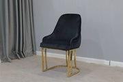 DC2021 Black and gold color dining chair - 210000007928
