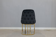 DC2021 Black and gold color dining chair - 210000007928