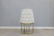 DC2022 Cream and gold color dining chair - 210000007930