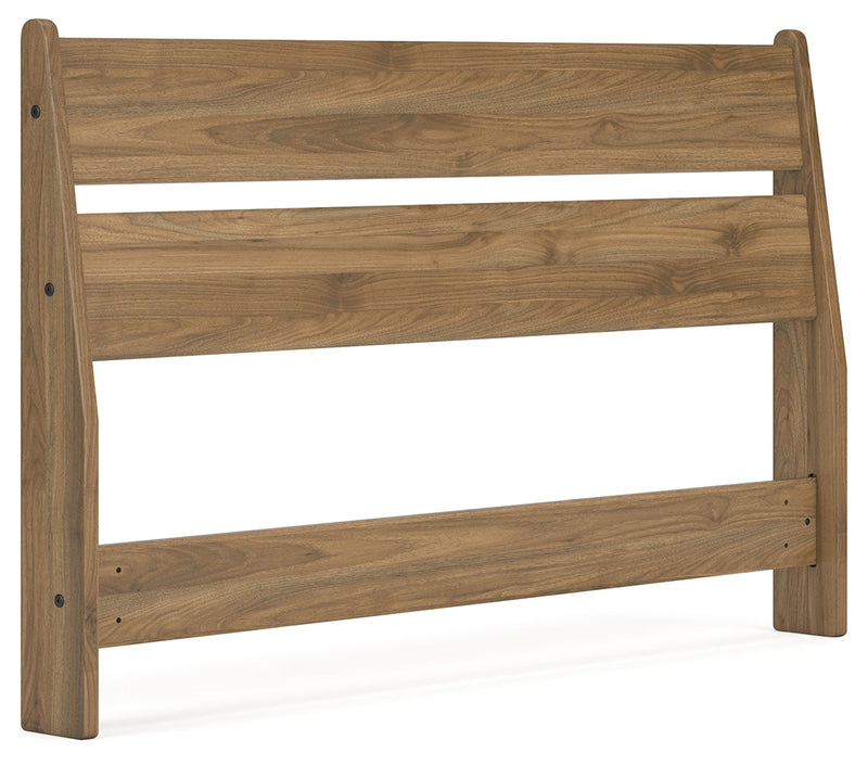 Deanlow Full Panel Headboard with Dresser, Chest and Nightstand in Honey - PKG017183