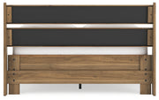 Deanlow Full Panel Headboard with Dresser, Chest and Nightstand in Honey - PKG017183