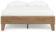 Deanlow Full Platform Bed with Dresser and Nightstand in Honey - PKG017195