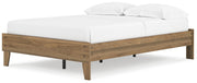 Deanlow Full Platform Bed with Dresser and Nightstand in Honey - PKG017195