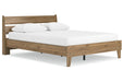 Deanlow Honey Queen Platform Panel Bed - Gate FurnitureQueen Bed
