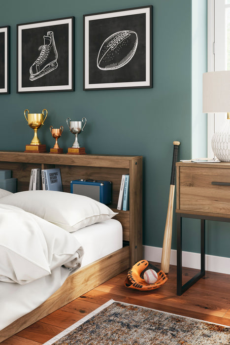 Deanlow Honey Youth Bookcase Storage Bedroom Set - Gate FurnitureYouth Bedroom Set