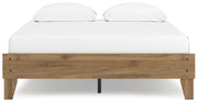 Deanlow Queen Platform Bed with Dresser, Chest and Nightstand in Honey - PKG017274