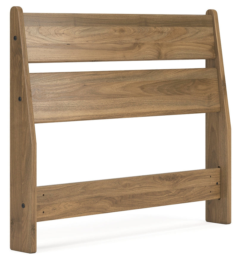 Deanlow Twin Panel Headboard with Dresser, Chest and 2 Nightstands in Honey - PKG017173