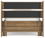 Deanlow Twin Panel Headboard with Nightstand in Honey - PKG017172
