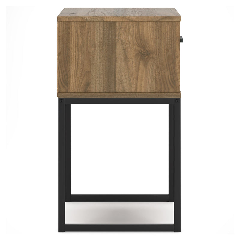 Deanlow Twin Panel Headboard with Nightstand in Honey - PKG017172