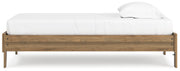 Deanlow Twin Platform Bed with Dresser in Honey - PKG017184
