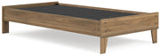 Deanlow Twin Platform Bed with Dresser in Honey - PKG017184