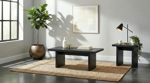 Decker 2-piece Coffee and End Table Set Black - 706478-S2