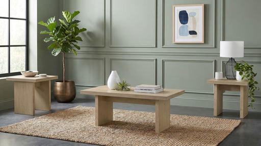 Decker 3-piece Coffee and End Table Set Natural Oak - 706468-S3