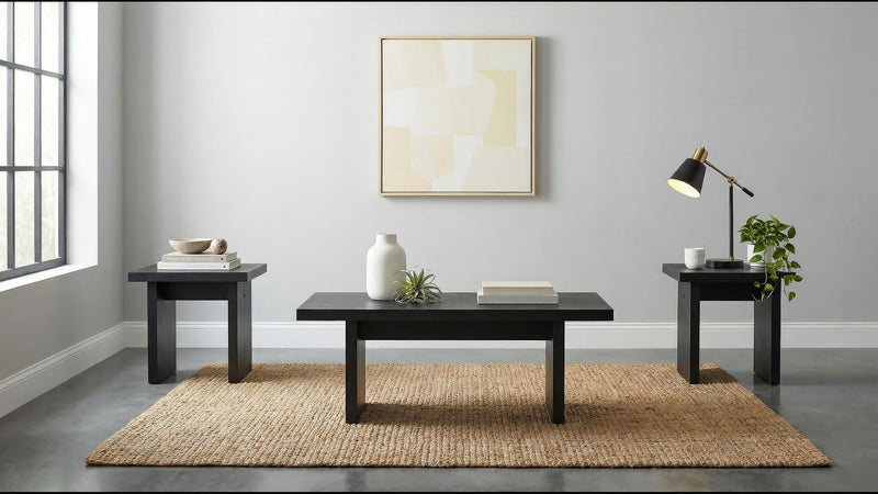 Decker 47-Inch Rectangular Cocktail Coffee Table Black - 706478