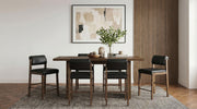Decker 7-piece 70-inch Counter Height Dining Set Black and Walnut - 193958WAL-S7C