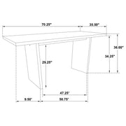 Decker 7-piece 70-inch Counter Height Dining Set Black and Walnut - 193958WAL-S7C