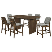 Decker 7-piece 70-inch Counter Height Dining Set Grey and Walnut - 193958WAL-S7E