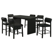 Decker 7-piece 70-inch Rectangular Counter Height Dining Set Black - 193958BLK-S7C