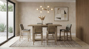 Decker 7-piece 70-inch Rectangular Counter Height Dining Set Grey and Natural Oak - 193958NAT-S7E