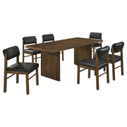 Decker 7-piece 82-inch Rectangular Dining Set Black and Walnut - 193951WAL-S7C