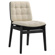 Decker 7-piece 82-inch Rectangular Dining Set Cream and Black - 193951BLK-S7D