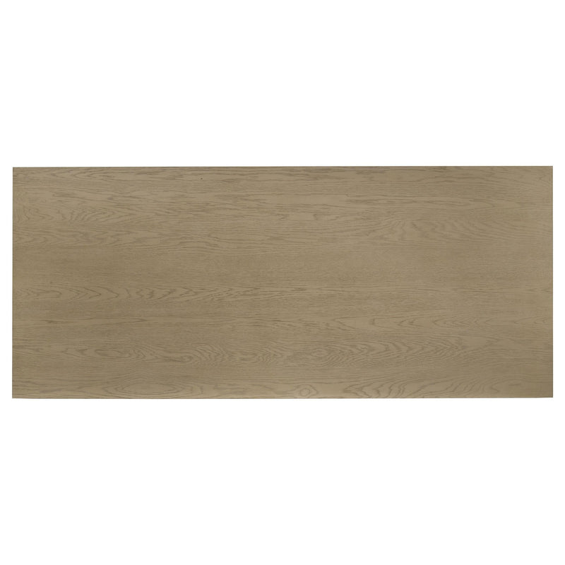 Decker 7-piece 82-inch Rectangular Dining Set Cream and Natural Oak - 193951NAT-S7D
