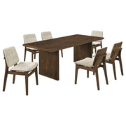 Decker 7-piece 82-inch Rectangular Dining Set Cream and Walnut - 193951WAL-S7D