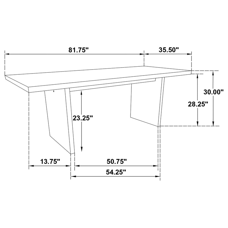 Decker 7-piece 82-inch Rectangular Dining Set Grey and Natural Oak - 193951NAT-S7E
