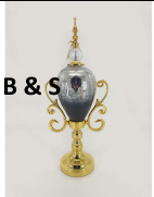 DECO1 9 X 5 X 22 IRON + GLASS CANDLE HOLDER - 210000007531