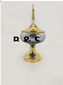 DECO3 7 X 7 X 15 IRON + GLASS CANDLE HOLDER - 210000007533
