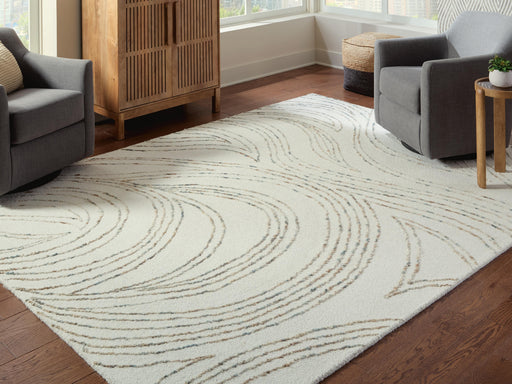 Deenbury Ivory/Green/Brown 7'8" x 10' Area Rug - R407861