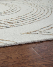 Deenbury Ivory/Green/Brown 7'8" x 10' Area Rug - R407861
