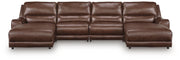 DeepWakes Canyon 4-Piece Reclining Sectional with Double Chaise - PCU62607S37
