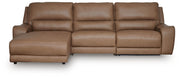 DeepWakes Caramel 3-Piece Reclining Sofa Chaise - PCU62606S23