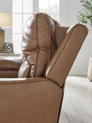DeepWakes Caramel Power Reclining Loveseat with Console - PCU6260618