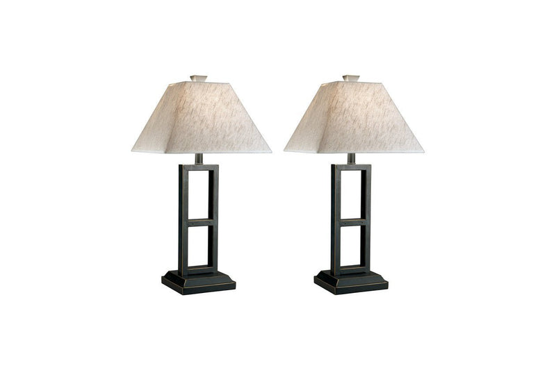 Deidra Black Table Lamp (Set of 2) - Lara FurnitureTable Lamp Pair