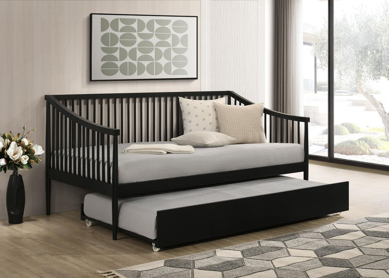 Delgado Windsor Twin Wood Daybed with Trundle Black - 310027