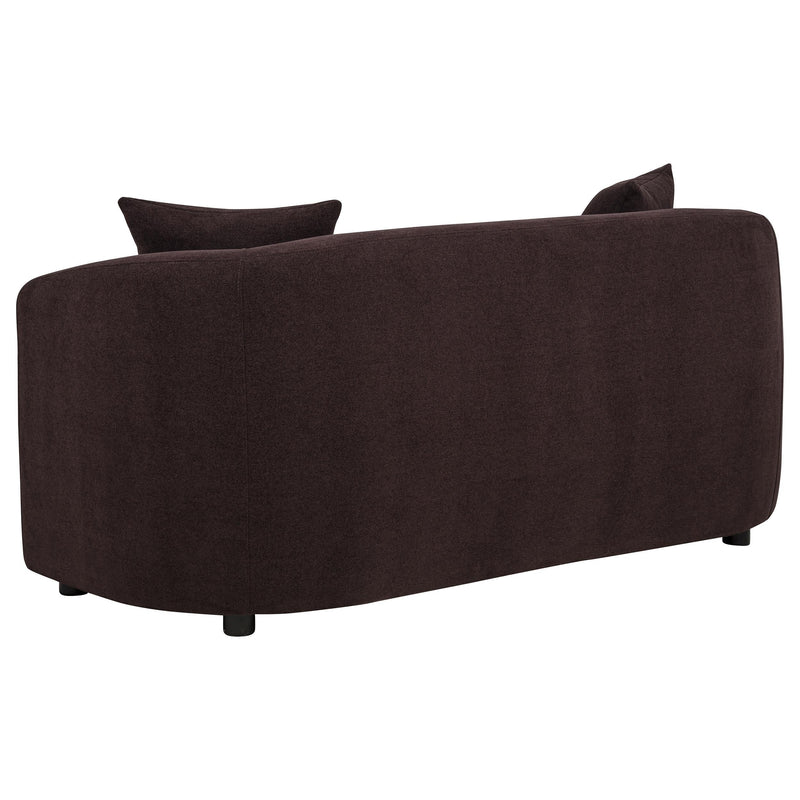 Delroy 2-Piece Stationary Sofa Set Aubergine Polyester Upholstery - 511261-S2