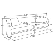 Delroy 2-Piece Stationary Sofa Set Aubergine Polyester Upholstery - 511261-S2