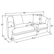 Delroy 2-Piece Stationary Sofa Set Aubergine Polyester Upholstery - 511261-S2