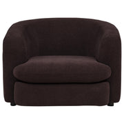 Delroy Stationary Accent Chair Aubergine Polyester Upholstery - 511263