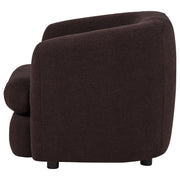 Delroy Stationary Accent Chair Aubergine Polyester Upholstery - 511263