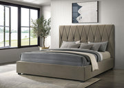 Delsea Upholstered Eastern King Platform Bed Light Brown - 315975KE