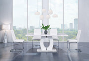 Deltona White Dining Room Set - Lara FurnitureDining Room Set