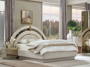 Delux Bedroom (Queen Frame With Headboard & Dresser With Mirror & Ottoman & 2 Nightstand) - 200-MAX-DEL-150-QB-SET
