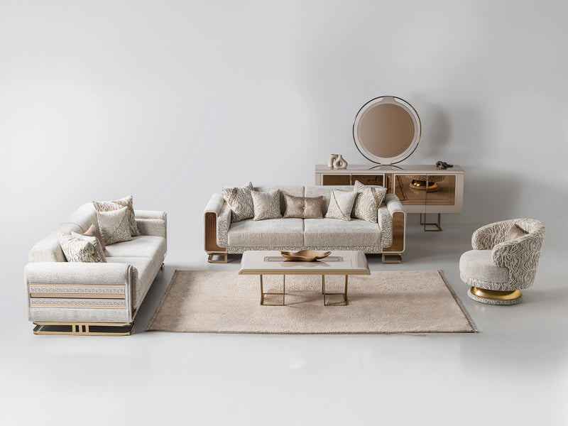 Delux Chair Cream in Cream - 101-DEL-DEL01-B