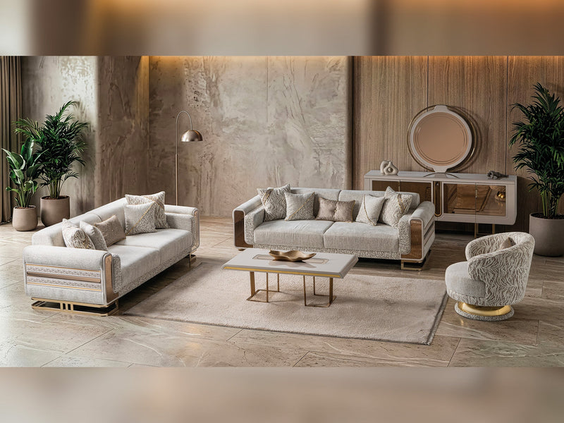 Delux Chair Cream in Cream - 101-DEL-DEL01-B