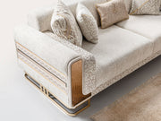 Delux Convertible Loveseat Cream in Cream - 101-DEL-DEL01-2